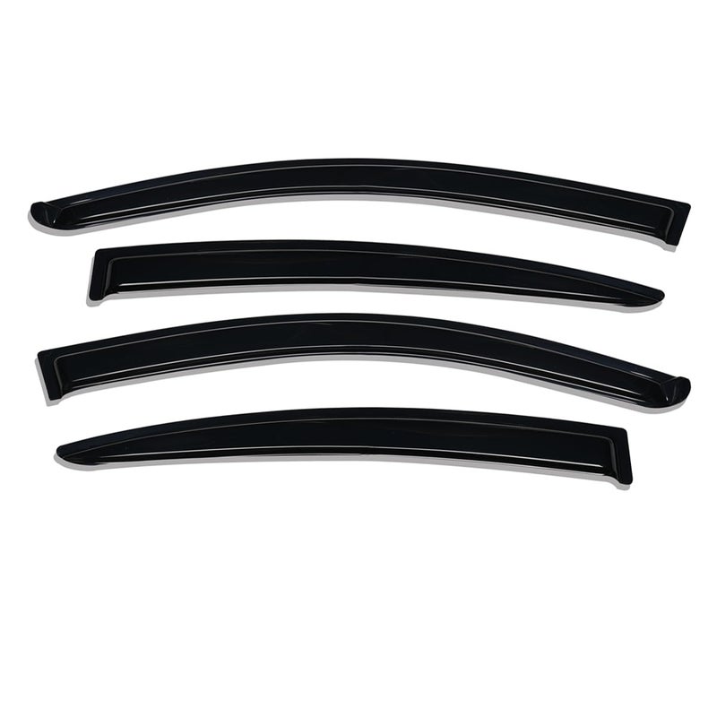 Lightronic Extra Durable Outside-Mount Auto Vent Window Visor, Fits 2004-2009 Mazda 3 Sedan, UV Protection Rain Guard, Original Wind Deflector, No-Drill Easy Install, Dark Smoke, 4-Pcs - Image 1